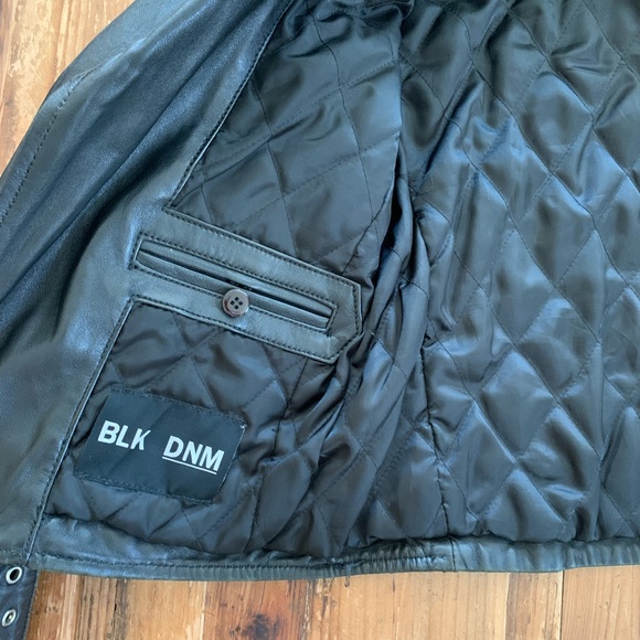 BLK DNM Black Leather Jacket, Sz S - Picture 7 of 9
